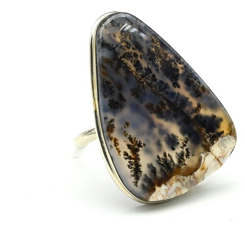 фото Кольцо радуга камня, агат, размер 18.5, мультиколор