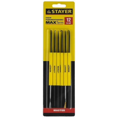 Набор для пайки STAYER Master MAXTerm 12 в 1 55338-H12 stayer набор радиомонтажника maxterm stayer 55338 h12 12в1