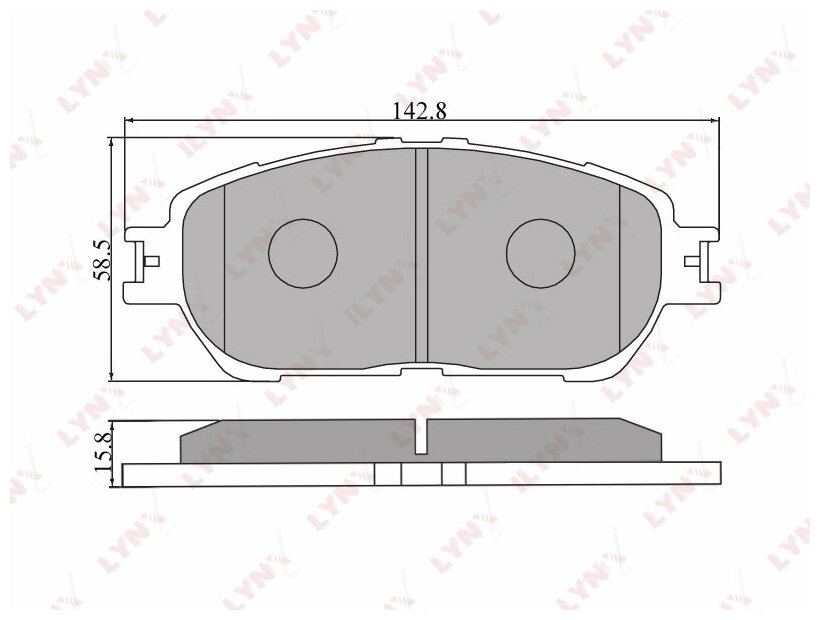 Колодки тормозные дисковые перед LYNXauto BD-7537