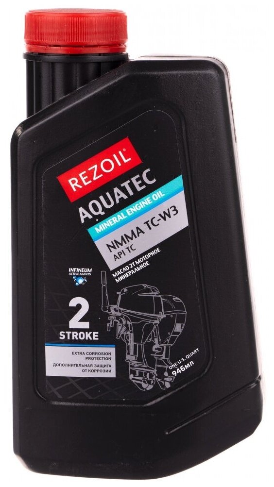 Rezoil Масло Aquatec 2-т, Nmma TC-W3 0,946 л .