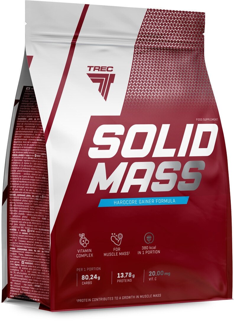 Гейнер Trec Nutrition Solid Mass, 5800 г, вкус: ваниль