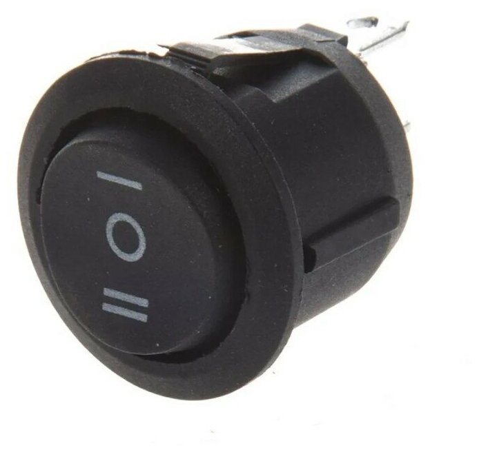 Выключатель 3-х позиционный 3-х контактный кнопка 10A 250V (круглый) KN029
