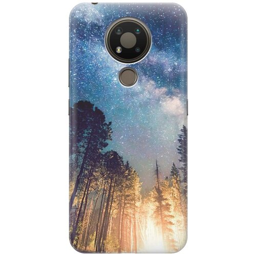 фото Ультратонкий силиконовый чехол-накладка для nokia 3.4 с принтом "млечный путь" gosso