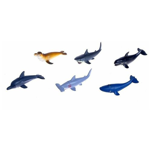Набор морских животных Подводный мир, 6 фигурок набор морских животных подводный мир 6 фигурок 1 набор