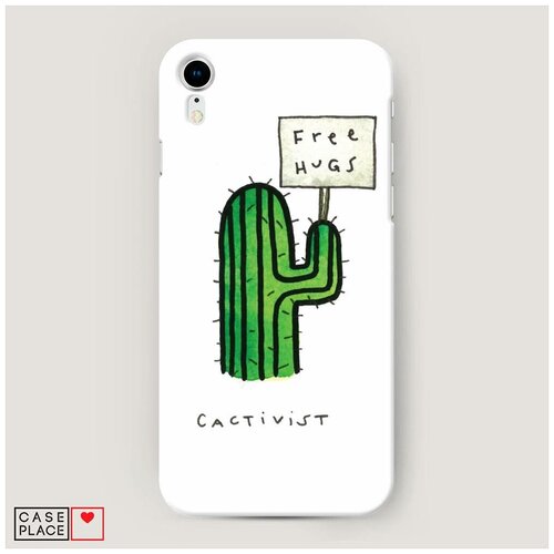 фото Чехол пластиковый iphone xr (10r) кактус с табличкой case place