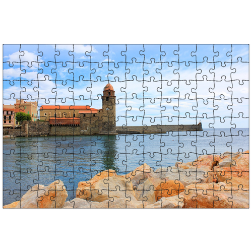 фото Магнитный пазл 27x18см."замок, порт, архитектура" на холодильник lotsprints
