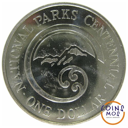 Новая Зеландия 1 доллар 1987 100 лет Национальному парку клуб нумизмат монета доллар новой зеландии 1987 года серебро 100 лет национальному парку