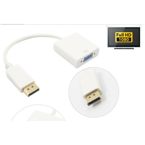 Конвертер DisplayPort — VGA 0,2 метра 1 5pcs displayport to hdmi compatible adapter converter display port male dp to female hd tv cable adapter video audio for pc tv
