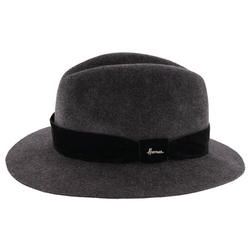 Шляпа Herman, размер 57, серый шляпа herman размер 57 серый