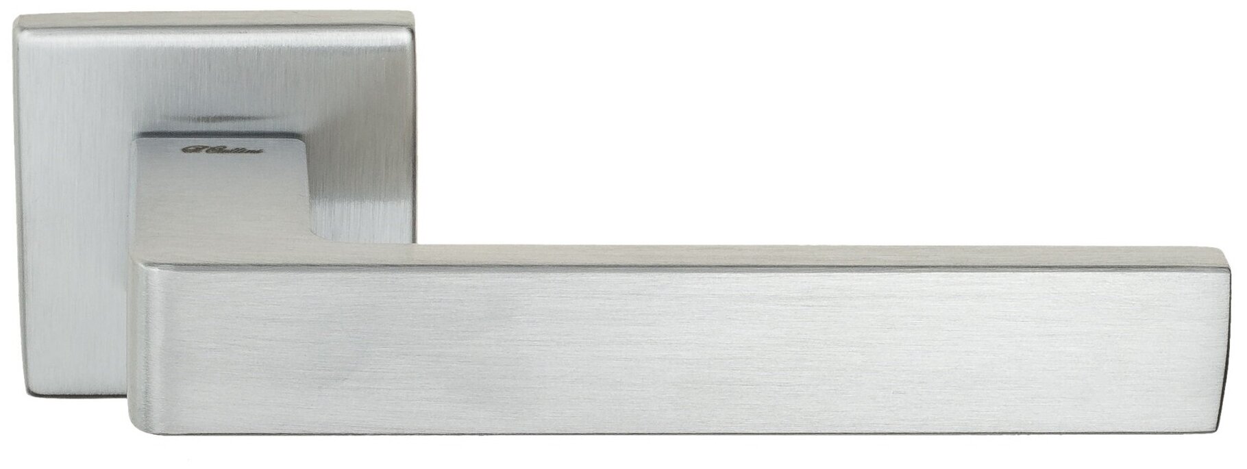 Дверная ручка на квадратном основании Fratelli Cattini "BOOM" 8FS-CS матовый хром - фотография № 1
