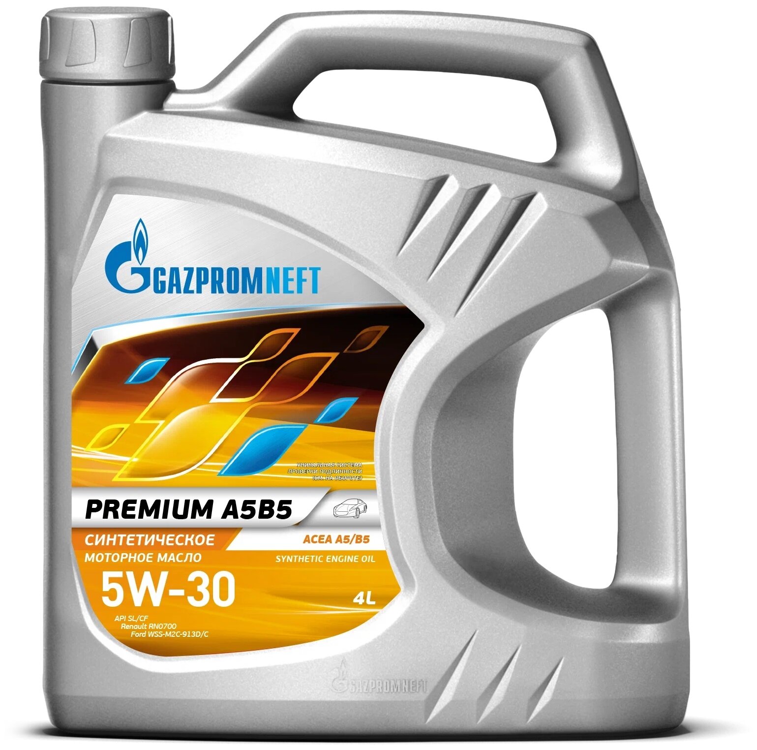 Масло Gazpromneft premium a5b5 5w30 api sl/cf, acea a5/b5 4л Gazpromneft 253142585