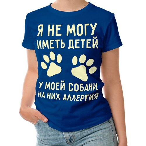 фото Футболка roly, размер l, синий