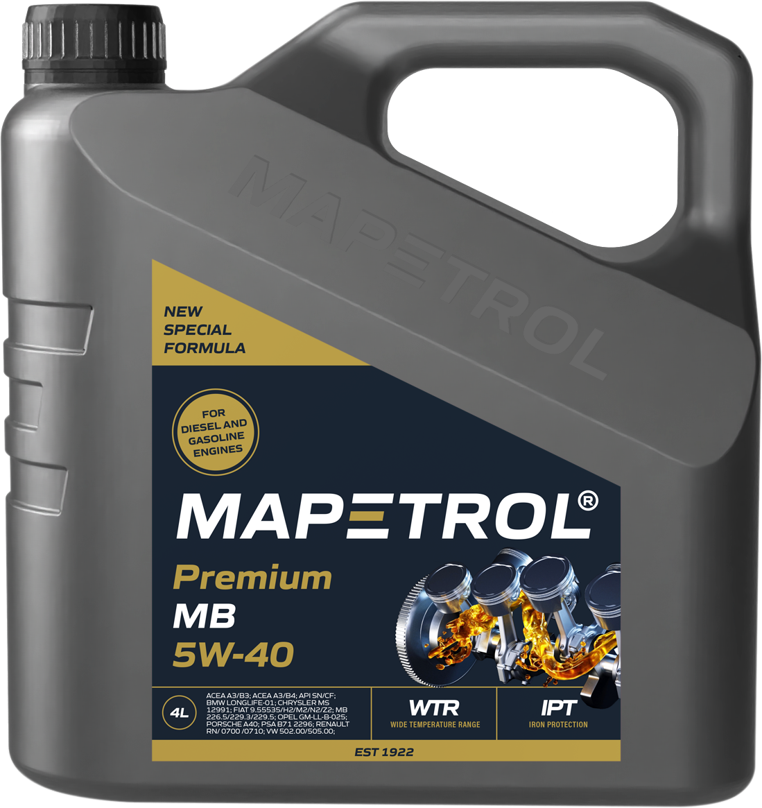 MAPETROL MAP0158 MAPETROL PREMIUM MB 5W-40 4L4