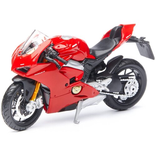 Металлический мотоцикл Bburago Ducati Panigale V4, масштабная коллекционная модель 1:18 красный, 18-51080