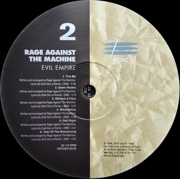 Rage Against The Machine Rage Against The Machine - Evil Empire (180 Gr) Sony Music - фото №8