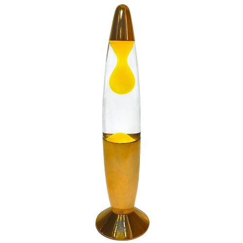 Лава-лампа 41 см Хром, Прозрачный/Желтый