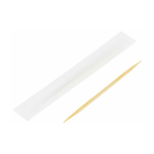 Зубочистки бамбуковые 1000 штук в индивидуальной упаковке, белый аист, 607568