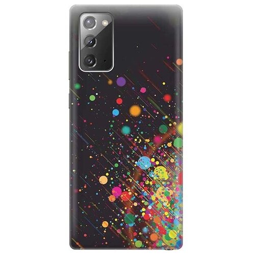 фото Ультратонкий силиконовый чехол-накладка для samsung galaxy note 20 с принтом "яркое настроение" gosso