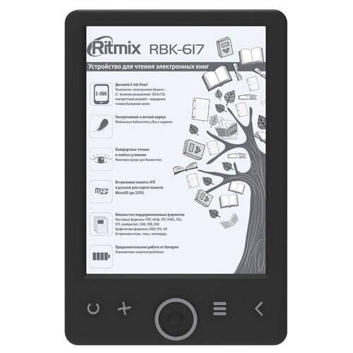 фото Электронная книга ritmix rbk-617 black