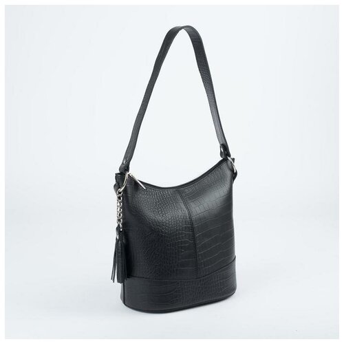 фото Сумка женская, отдел на молнии, наружный карман, цвет чёрный suffle