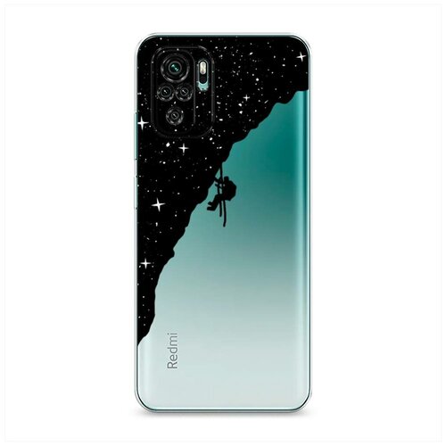 фото Силиконовый чехол "скалолаз в космосе" на xiaomi redmi note 10 / сяоми редми нот 10 case place