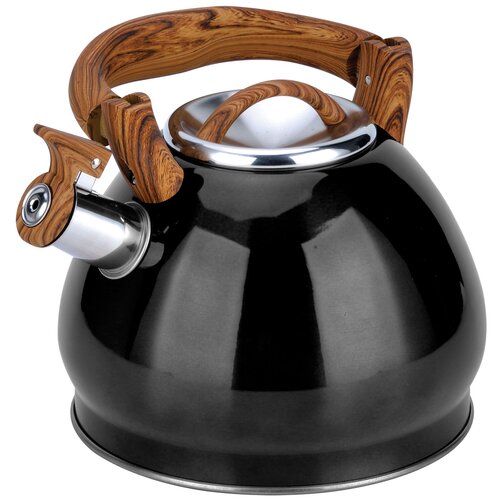 фото Чайник металлический rainstahl rs - 7696-30, объем 3,0л. цвет: черный