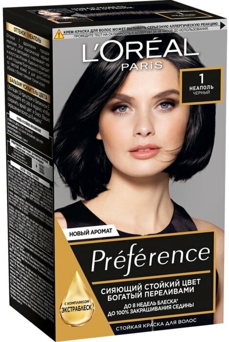 Краска для волос Loreal Paris recital Preference 1.0 Неаполь черный