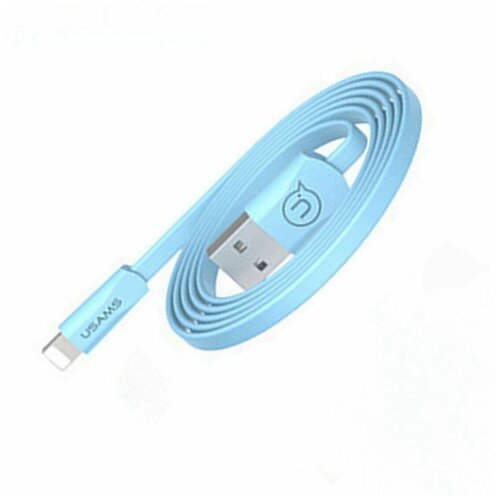 Кабель Usams U2 Lightning (голубой) горящие скидки usams u2 usb to apple lightning 1m white