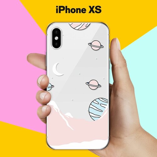 Силиконовый чехол Горы и планеты на Apple iPhone Xs силиконовый чехол горы и планеты на apple iphone 6 6s