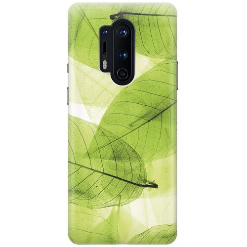 фото Ультратонкий силиконовый чехол-накладка для oneplus 8 pro с принтом "зеленые листья" gosso