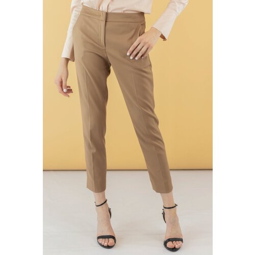 Брюки  TRUSSARDI, прямой силуэт, повседневный стиль, размер 38, коричневый