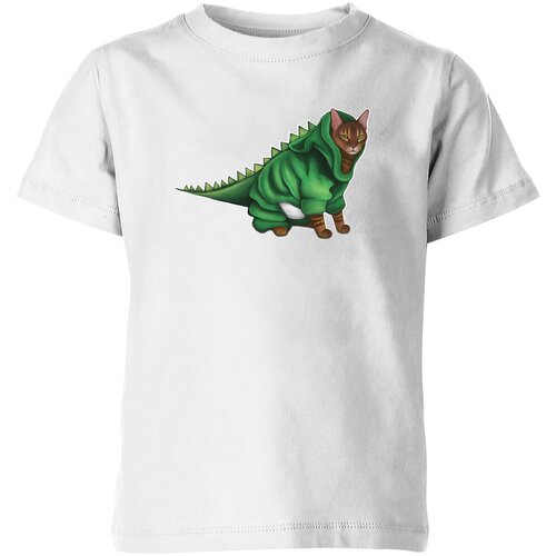 Футболка Us Basic, размер 4, белый мужская футболка бенгальский кот динозавр s серый меланж