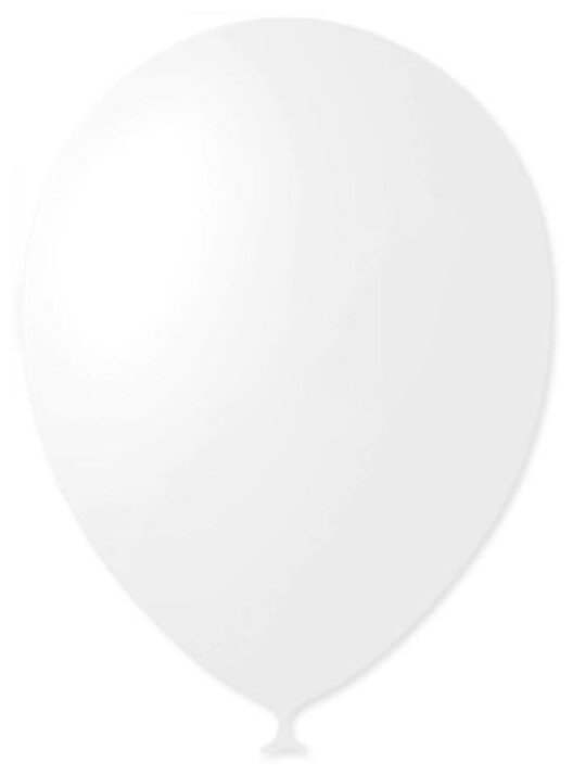 Шар латексный Globos Payaso 9", декоратор, 100 штук, цвет белый