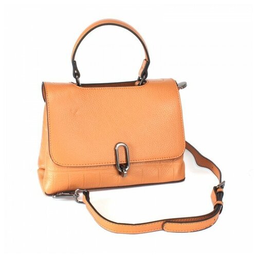 фото Сумка женская натуральная кожа gu 2066-8846, 2отд, плечевой ремень, оранжевый 238144 аделия