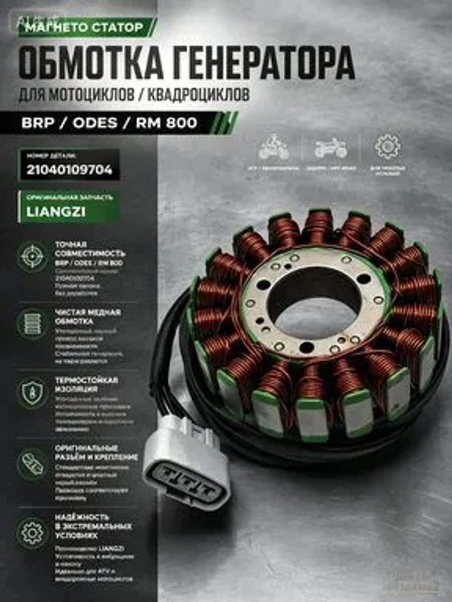 Статор генератора Liangzi для BRP ODES RM 800, катушка магнето для ATV и UTV