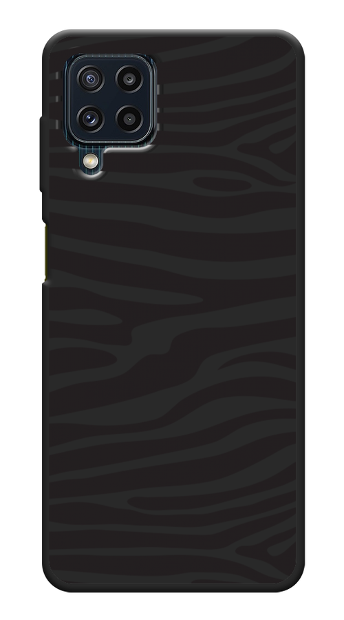 Матовый силиконовый чехол на Samsung Galaxy M32 / Самсунг Галакси M32 Окрас зебры черный, черный