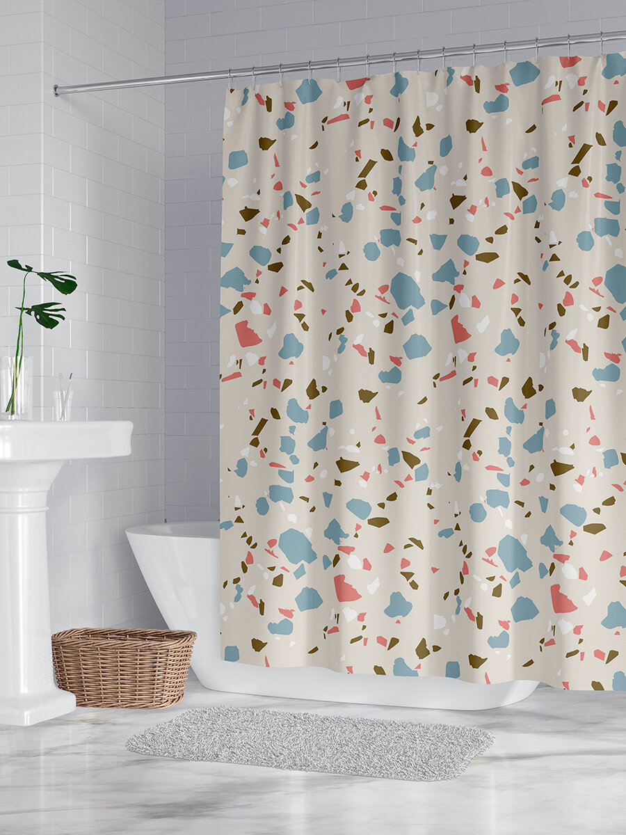 Дизайнерская текстильная шторка с оригинальным принтом