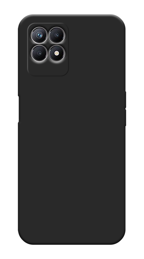 Матовый силиконовый чехол на Realme 8i / Реалми 8i с защитой камеры, черный