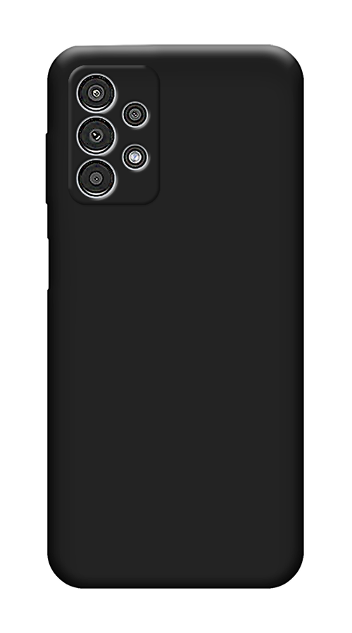 Матовый силиконовый чехол на Samsung Galaxy A13 / Самсунг Галакси А13 с защитой камеры, черный
