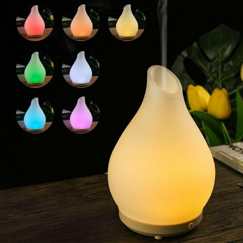 Ультразвуковой стеклянный аромадиффузор с подсветкой, и эфирные масла Дотерра в подарок