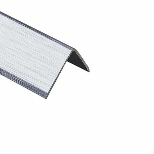 фото Алюминиевый отделочный уголок У-20х20 мм серебро брашированное, 2,7м