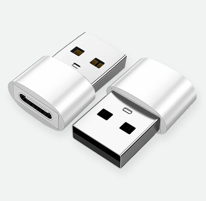 Переходник Type-c на USB серебро