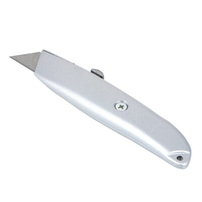 Ермак нож 19 мм выдвижное трапециевидное лезвие металлический корпус комплект 5 лезвий