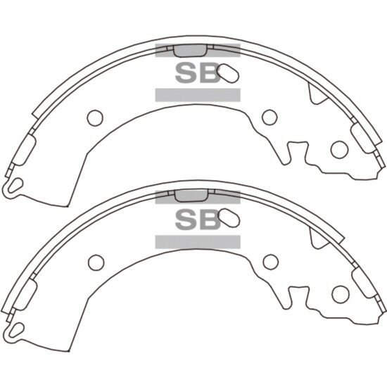Колодки тормозные барабанные Sangsin Brake для Hyundai SOLARIS 1.4/1.6 10-, 4 шт