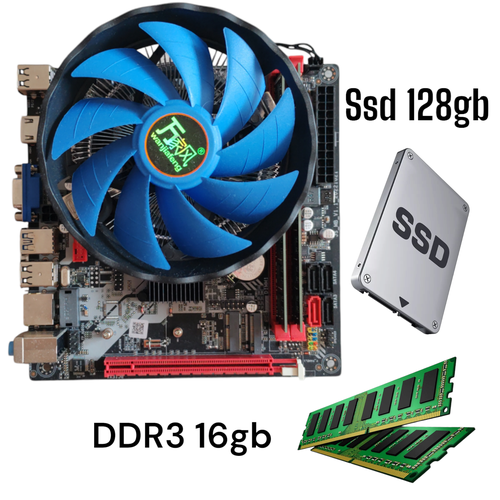 Материнская плата с процессором оперативной памятью и кулером 11800₽