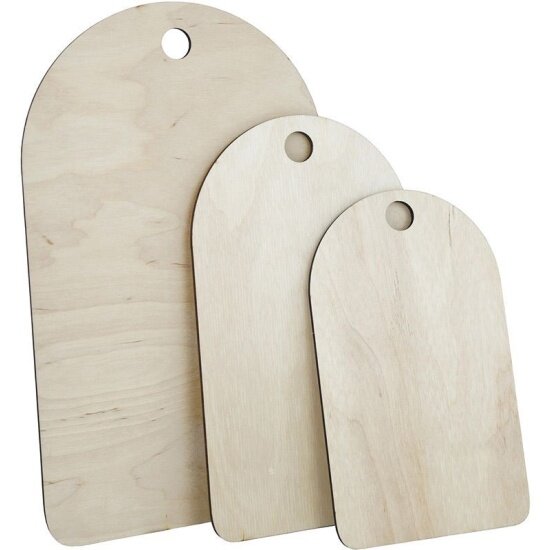 Набор овальных разделочных досок Mallony 107015, фанера 5 мм, (3 шт)