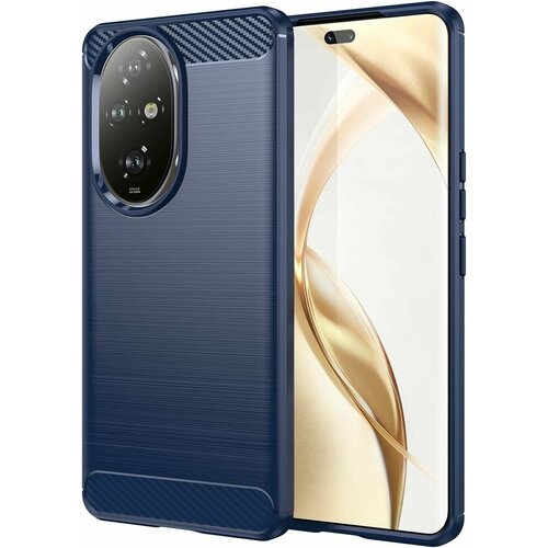 фото Чехол на honor 200 pro силиконовый карбон сталь синий new case