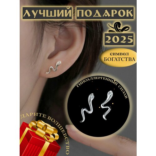 Серьги Счастье на запястье, серебро