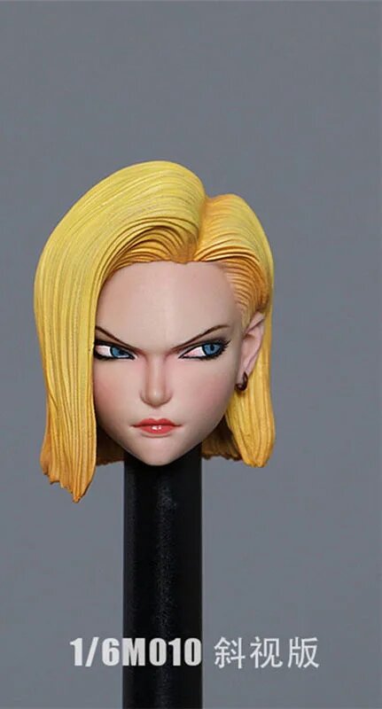 Iminitoys 1/6 1/12 Android 18 Голова Скульптура M010 M011 для 12" Фигурки, M010B, Унисекс