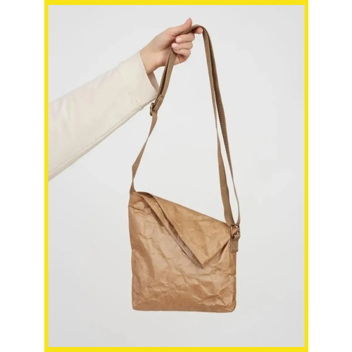 Сумка кросс-боди Ranzel, фактура гладкая, коричневый